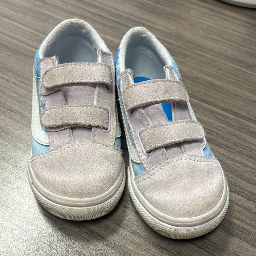 Vans Velcro winter wonderland shoes size 9